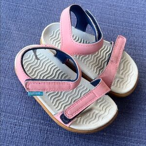 Native Kids Pink and Navy Sandals